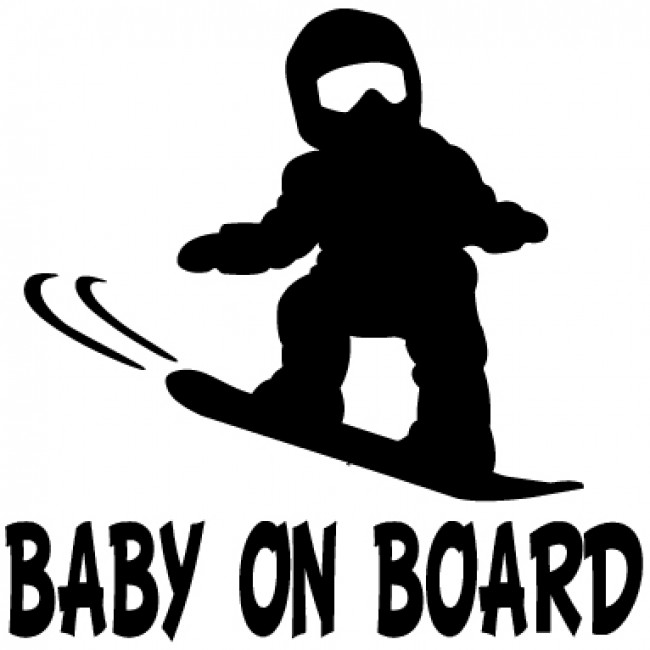 Baby on snowboard 1